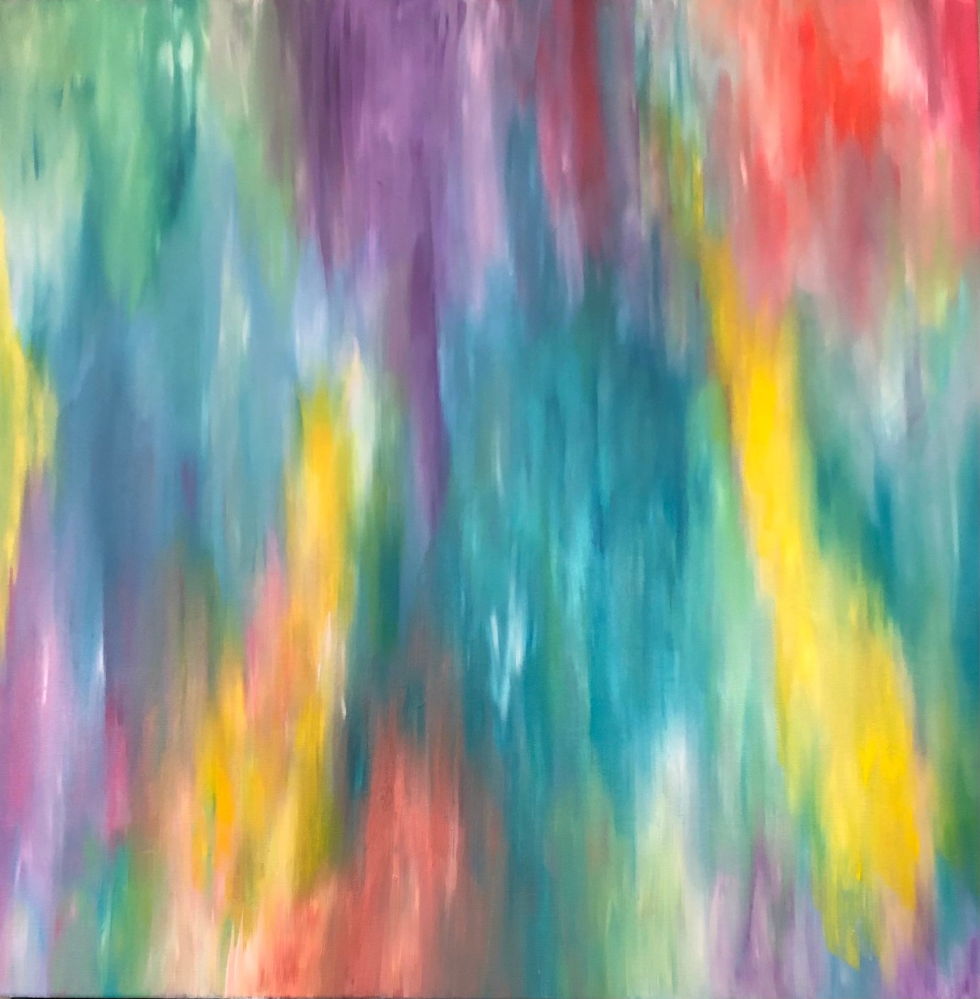 Limited edition hand-embellished print of Colour Crossing from the Frequency series by Lebanese-Australian artist Brigitte Gerges