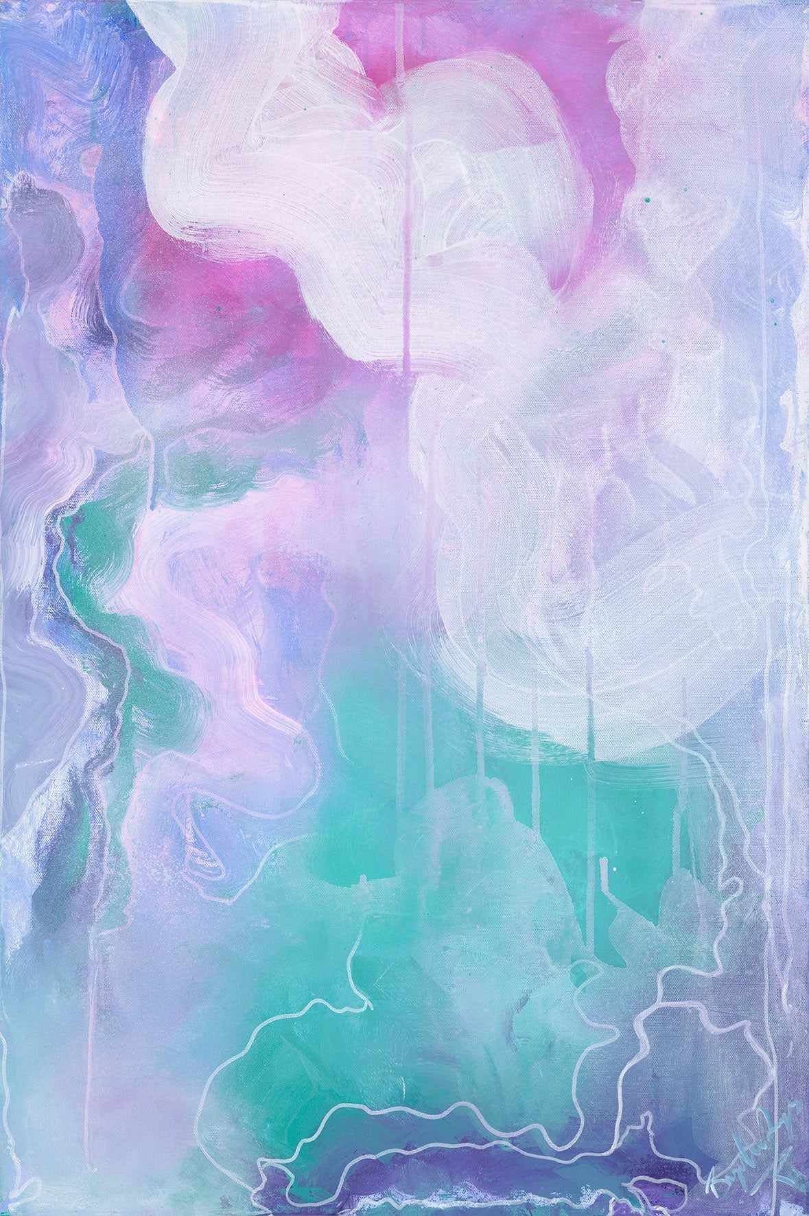 Twilight over Faro, Portugal aerial landscape wall art print, hand-embellished, by Brigitte Gerges