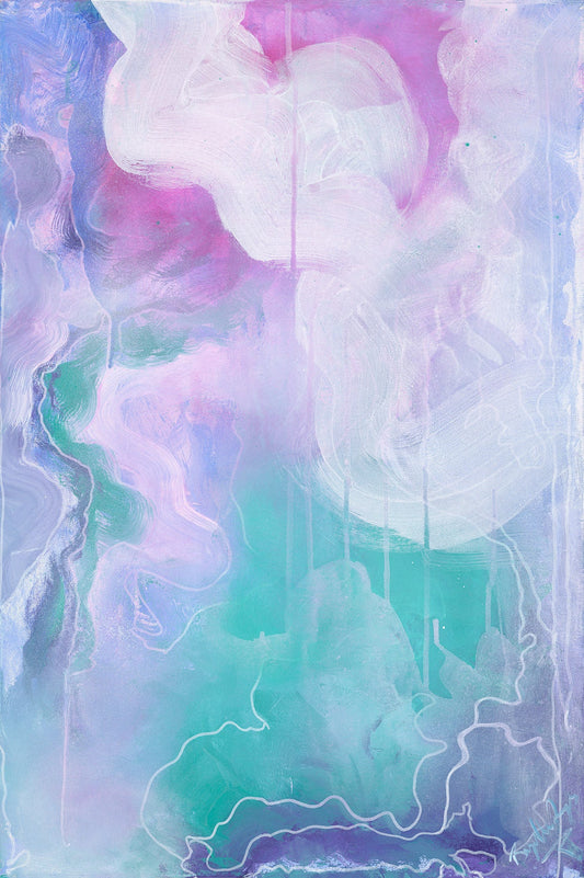 Portugal abstract aerial landscape art print, Twilight over Faro, by Brigitte Gerges